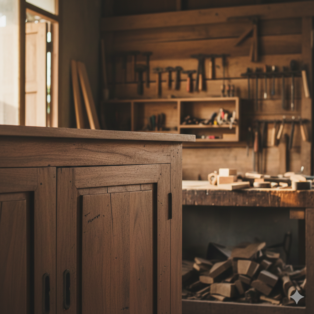 Pengrajin furniture kayu custom di Sei Guntung Riau